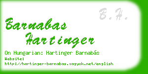 barnabas hartinger business card