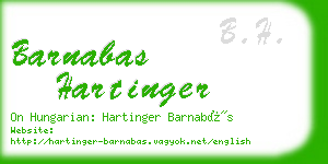 barnabas hartinger business card